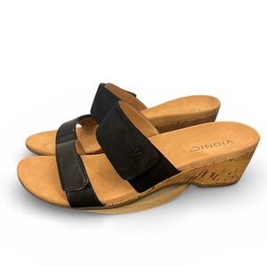 Vionic Bayu Wedge Slide Sandals size 11 women’s black